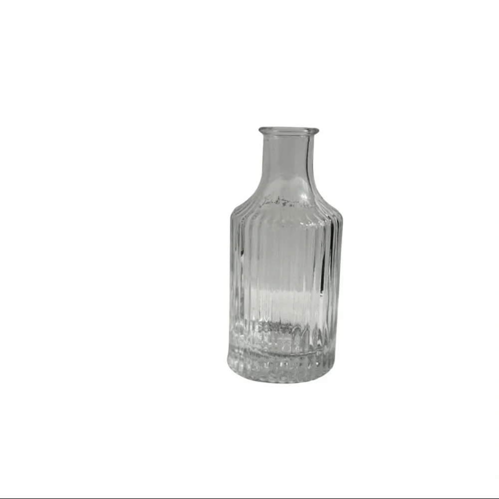 New Target Bullseye Playground Set of 3 Clear Glass Ribbed Vases 2026